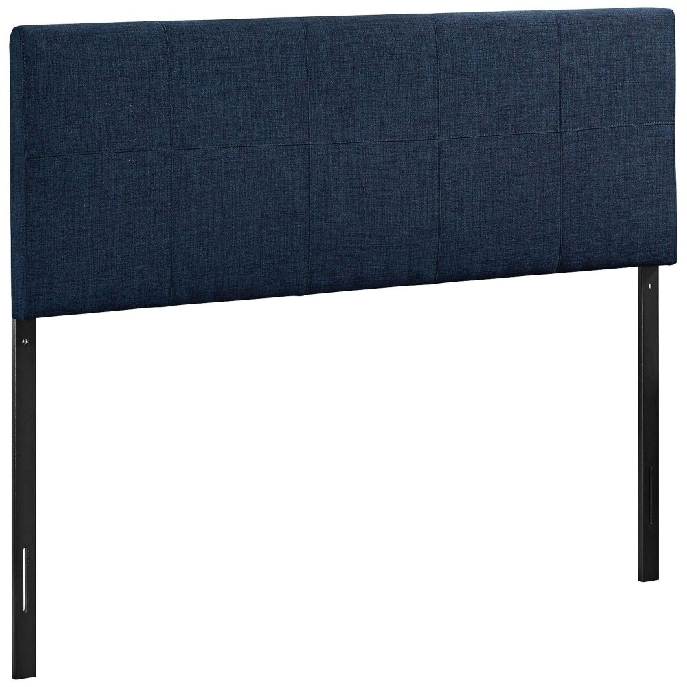 Modway Oliver Linen Fabric Upholstered Queen Headboard In Navy