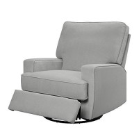Baby Relax Rylan Swivel Glider Recliner Chair, Modern Furniture, Gray