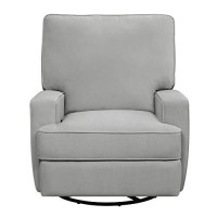 Baby Relax Rylan Swivel Glider Recliner Chair, Modern Furniture, Gray