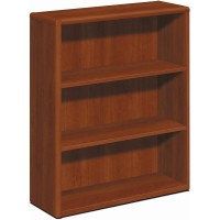 HON 10700 Bookcase 36 x 131 x 434 3 Shelves Waterfall Edge Material Laminate Finish Cognac