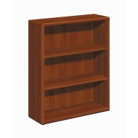 HON 10700 Bookcase 36 x 131 x 434 3 Shelves Waterfall Edge Material Laminate Finish Cognac