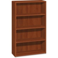 HON 10700 Bookcase 36 x 131 x 571 4 Shelves Waterfall Edge Material Laminate Finish Cognac