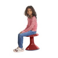 Ecr4Kids Ace Active Core Engagement Wobble Stool, 15-Inch Seat Height, Flexible Seating, Red