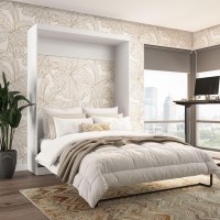 Bestar Pur Queen Murphy Bed, 65-Inch Space-Saving Sleeping Arrangement For Multipurpose Area, Bedroom, Guest Room, Or Living Room