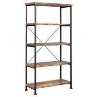 Barritt Industrial Antique Nutmeg Bookcase