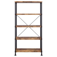 Barritt Industrial Antique Nutmeg Bookcase