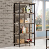 Kemper 4shelf Bookcase Salvaged Cabin and Black