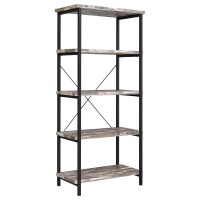 Kemper 4shelf Bookcase Salvaged Cabin and Black