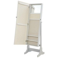 Transitional Dove Grey Cheval Mirror Armoire