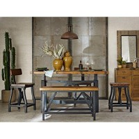 Ink+Ivy Lancaster Dining Gathering Table, Amber