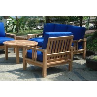 Anderson Teak Set-255 - No Cushion South Bay Deep Seating Collection