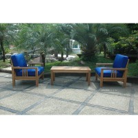 Anderson Teak Set-257 - No Cushion South Bay Deep Seating Collection