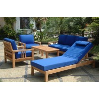 Anderson Teak Set-254 - No Cushion South Bay Deep Seating Collection