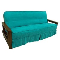 Solid Microsuede Double Corded 8 to 9inch Full Futon Slipcover