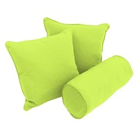 Double-Corded Solid Twill Throw Pillows With Inserts (Set Of 3)