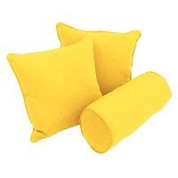 Double-Corded Solid Twill Throw Pillows With Inserts (Set Of 3)