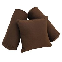 Double-Corded Solid Twill Throw Pillows With Inserts (Set Of 3)