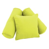 Double-Corded Solid Twill Throw Pillows With Inserts (Set Of 3)