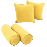 Double-Corded Solid Twill Throw Pillows With Inserts (Set Of 4)