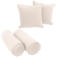 Double-Corded Solid Twill Throw Pillows With Inserts (Set Of 4)