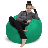 Sofa Sack - Plush, Ultra Soft Bean Bag Chair - Memory Foam Bean Bag Chair With Microsuede Cover - Stuffed Foam Filled Furniture And Accessories For Dorm Room - Aqua Marine 3\'