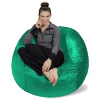 Sofa Sack - Plush, Ultra Soft Bean Bag Chair - Memory Foam Bean Bag Chair With Microsuede Cover - Stuffed Foam Filled Furniture And Accessories For Dorm Room - Aqua Marine 4'