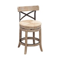 24 Myrtle Swivel Counter Stool Wheat Wirebrush