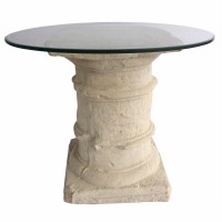 Anderson Teak Etruscan Pedestal Dining Table In Natural Beige