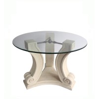 Anderson Teak Regency Pedestal Table In Natural Beige