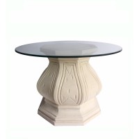 Anderson Teak Louis Xiv Pedestal Table In Natural Beige