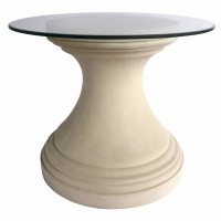 Anderson Teak Fairbank Round Pedestal Table In Natural Beige