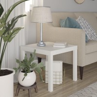 Ameriwood Home Parsons End Table, White
