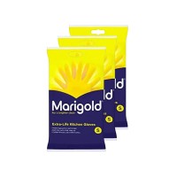 3 x Marigolds Extra Life Kitchen Gloves - Small