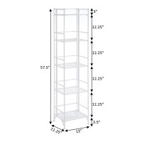 Convenience Concepts Xtra Storage Shelves 5Tier Folding Metal Shelving Modern Shelves For Storage And Display In Living Room