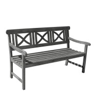 Vifah V1622 Harley Acacia Weathered-Wood Bench For 2 Seater In Entry Way