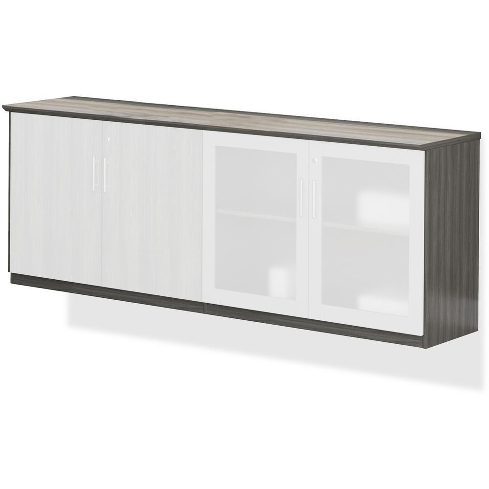 Mayline Medina Series Low Wall Cabinet 72 x 20295 1 Top 2 Shelves Beveled Edge Material Steel Finish Gray