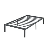 Olee Sleep 14 Inch Heavy Duty Steel Slat Antislip Support Easy Assembly Platform Bed Frame Noise Free Steel Mattress Foundati