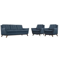 Beguile 3 Piece Upholstered Fabric Living Room Set