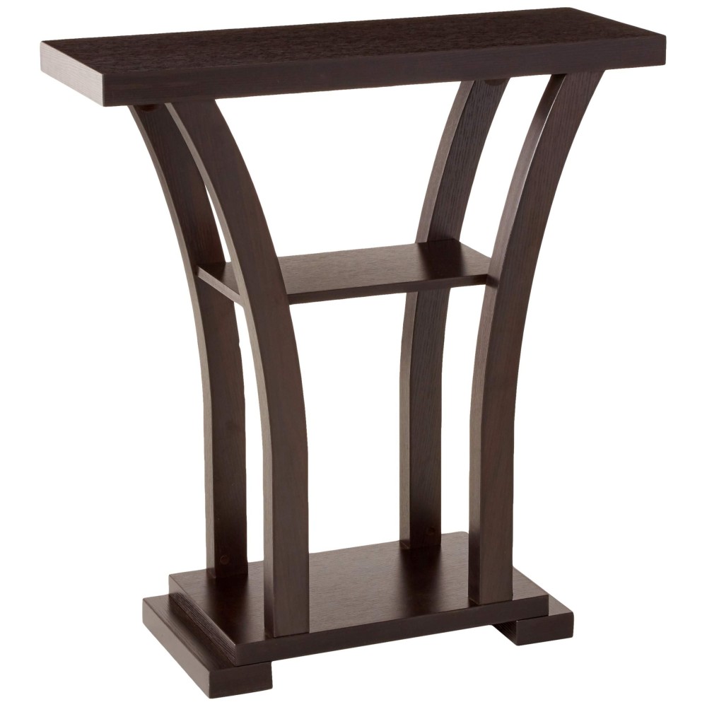 Crown Mark Draper Console Table, 11.5 In X 31.5 In X 33.8 In, Espresso