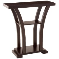 Crown Mark Draper Console Table, 11.5 In X 31.5 In X 33.8 In, Espresso