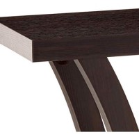 Crown Mark Draper Console Table, 11.5 In X 31.5 In X 33.8 In, Espresso