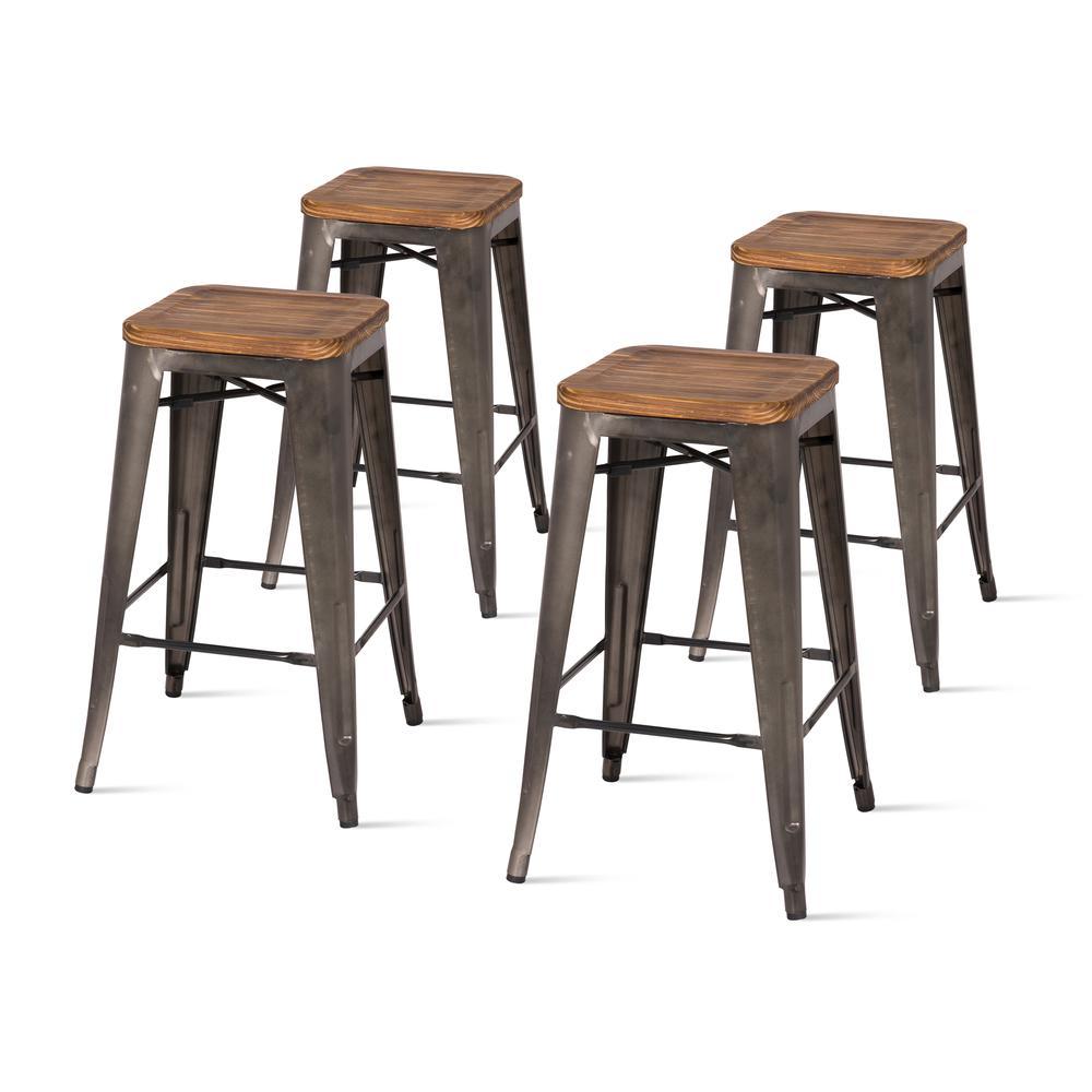 Metropolis Backless Counter Stool Set of 4