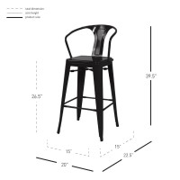 Metropolis Metal Counter Stool Set of 4