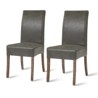 Valencia Bonded Leather Chair Set of 2