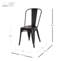 Metropolis Metal Side Chair Set of 4