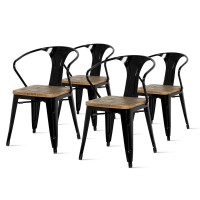 Metropolis Metal Arm Chair Set of 4