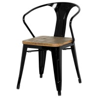 Metropolis Metal Arm Chair Set of 4