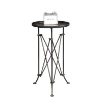Creative Co-Op Round Bronze Metal Accent Table