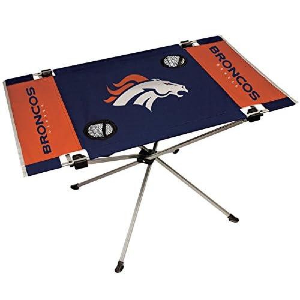 Nfl Portable Folding Endzone Table, 31.5 In X 20.7 In X 19 In, Denver Broncos