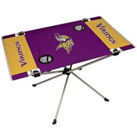 Nfl Portable Folding Endzone Table, 31.5 In X 20.7 In X 19 In, Minnesota Vikings